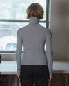 BASERANGE Turtleneck T-shirt sweater TTOMT series collection Organic cotton Portugal BAS-TTOMT-RB-SP25-BOW BLUE TTOMT-RI-000